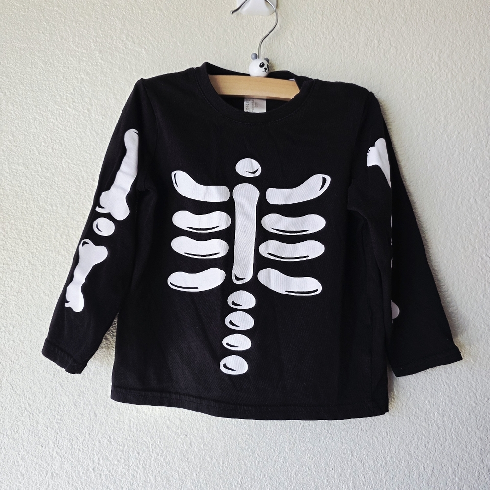 Black Skeleton Graphic T-Shirt Halloween